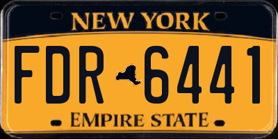 NY license plate FDR6441