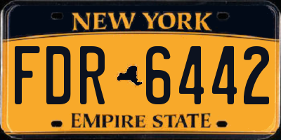 NY license plate FDR6442