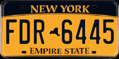 NY license plate FDR6445
