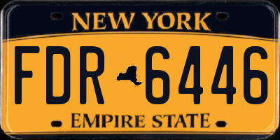 NY license plate FDR6446
