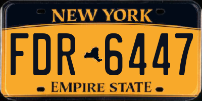 NY license plate FDR6447