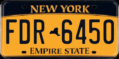 NY license plate FDR6450
