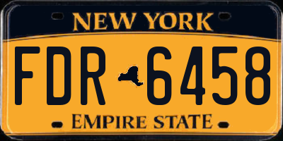 NY license plate FDR6458