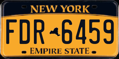 NY license plate FDR6459