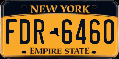 NY license plate FDR6460