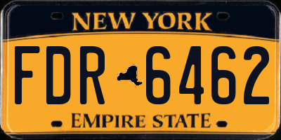 NY license plate FDR6462