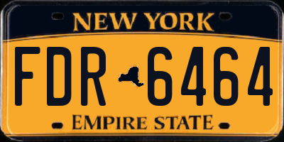 NY license plate FDR6464