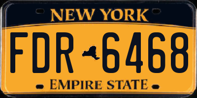 NY license plate FDR6468