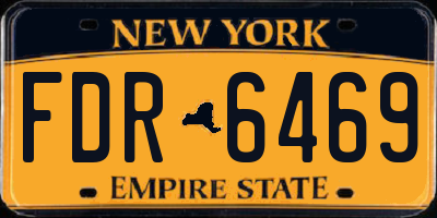 NY license plate FDR6469