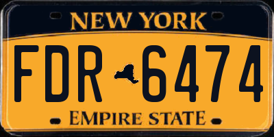 NY license plate FDR6474