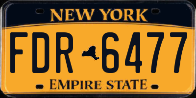 NY license plate FDR6477