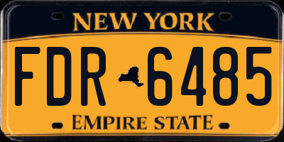 NY license plate FDR6485