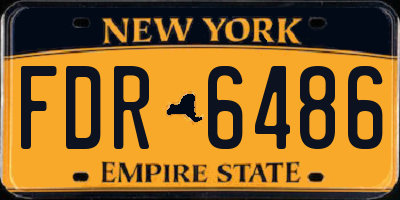 NY license plate FDR6486
