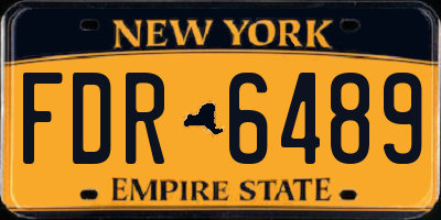 NY license plate FDR6489
