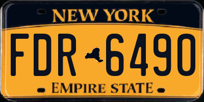 NY license plate FDR6490