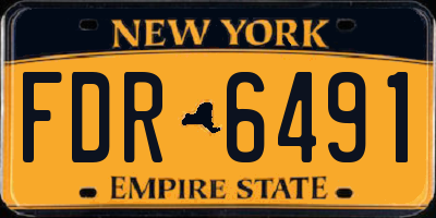 NY license plate FDR6491