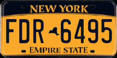 NY license plate FDR6495