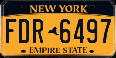 NY license plate FDR6497