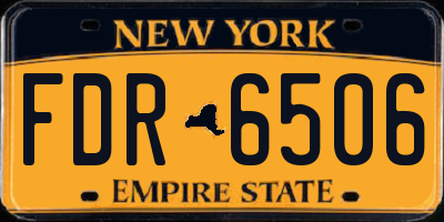 NY license plate FDR6506