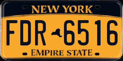 NY license plate FDR6516