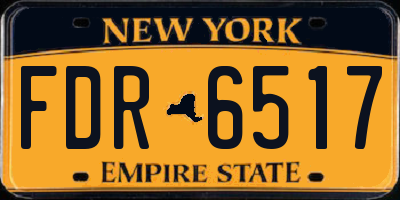 NY license plate FDR6517