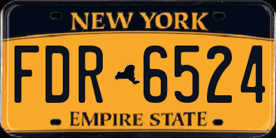 NY license plate FDR6524