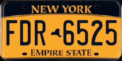 NY license plate FDR6525