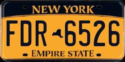 NY license plate FDR6526