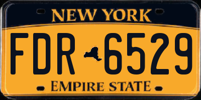 NY license plate FDR6529