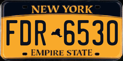 NY license plate FDR6530