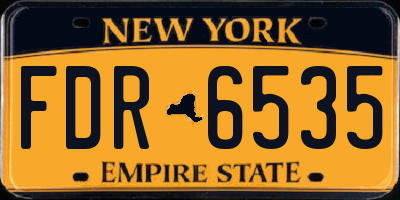 NY license plate FDR6535