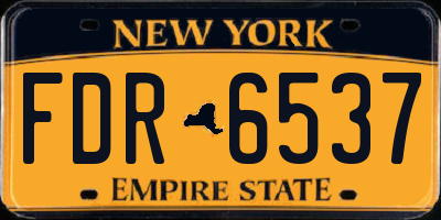 NY license plate FDR6537