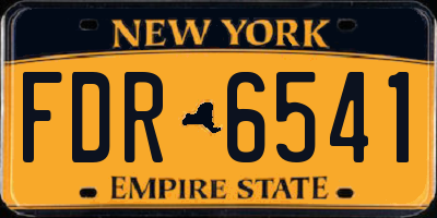 NY license plate FDR6541