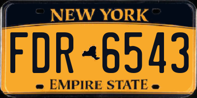 NY license plate FDR6543