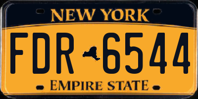 NY license plate FDR6544