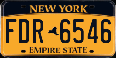 NY license plate FDR6546