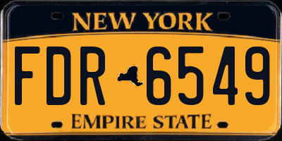 NY license plate FDR6549