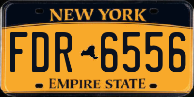 NY license plate FDR6556