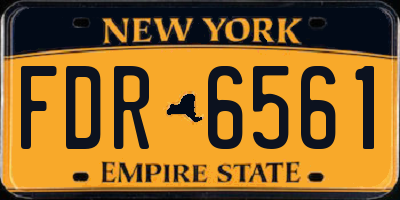 NY license plate FDR6561