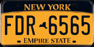 NY license plate FDR6565