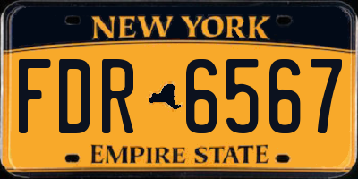 NY license plate FDR6567
