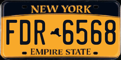 NY license plate FDR6568