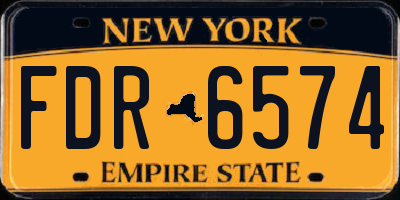 NY license plate FDR6574