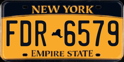 NY license plate FDR6579