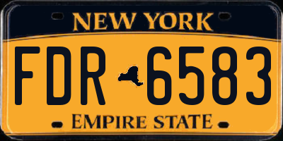 NY license plate FDR6583