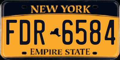 NY license plate FDR6584
