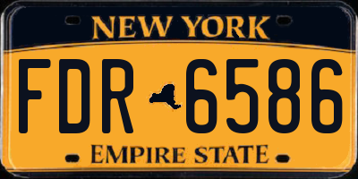 NY license plate FDR6586