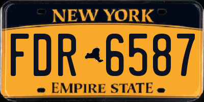 NY license plate FDR6587