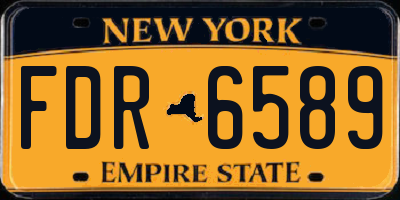 NY license plate FDR6589