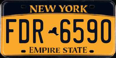 NY license plate FDR6590